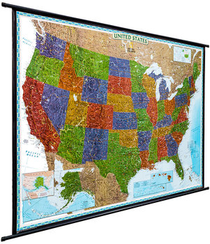 National Geographic, mapa ścienna polityczna USA Decorator, 1:2 815 000 - National geographic