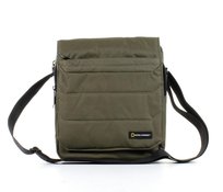 National Geographic, Torba na ramię z klapą, khaki, 23,5x6x27 cm National geographic