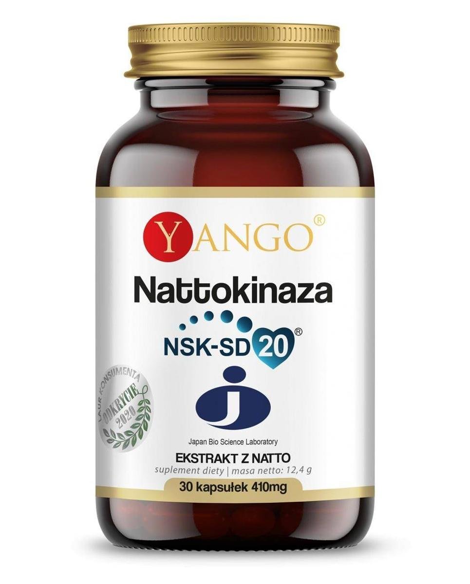 Фото - Вітаміни й мінерали Yango Suplement diety, Nattokinaza NSK-SD  (30 kaps.)