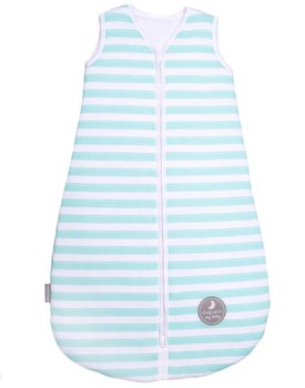 Natulino SuperLite, Śpiworek do spania dla niemowląt, 1-warstwowy, rozmiar L, Mint Stripes / White - Natulino