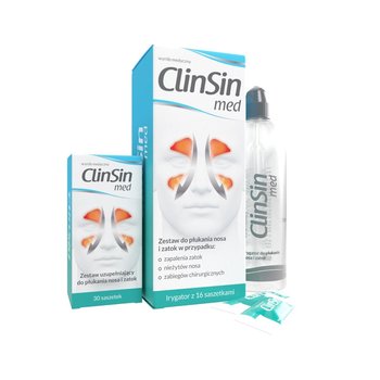 Natur Produkt, zestaw saszetek do płukania zatok ClinSin Med, irygator, 16 saszetek - Natur Produkt