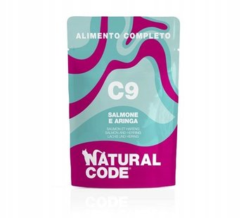 Natural Code Cat C9 Łosoś z śledziem saszetka 70g Karma mokra dla kota - Natural Code