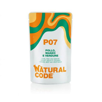 Natural Code P07 kurczak Z Wołowiną I Warzywami - Mokra karma dla kota - Saszetka 70g - Natural Code