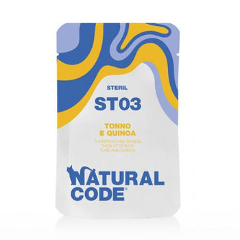 Natural Code St03 Tuńczyk Z Komosą Ryżową - Mokra karma dla kotów Sterylizowanych - Saszetka 70g - Natural Code