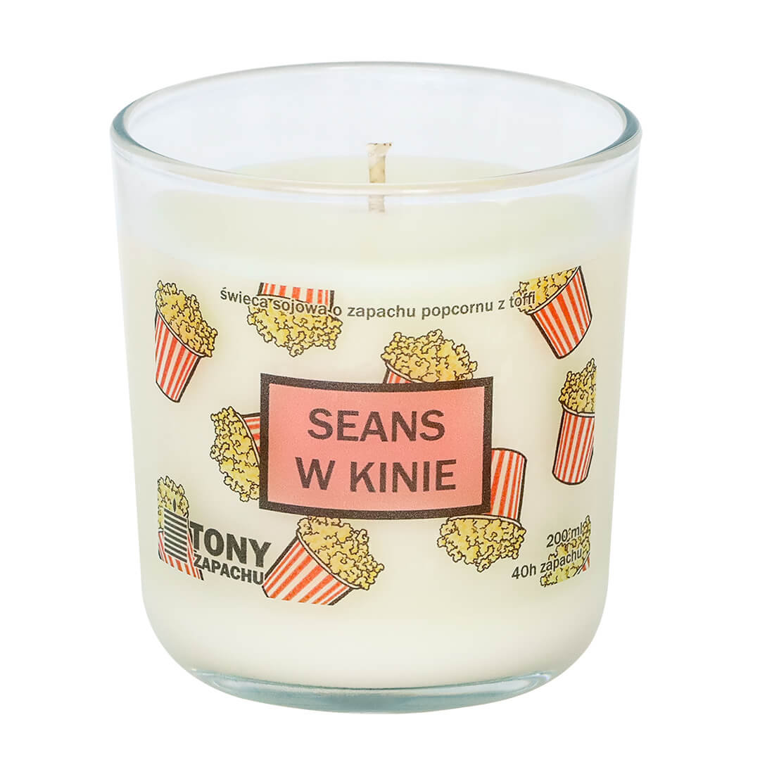 Cup&You Cup&You Naturalna Świeca Sojowa Seans W Kinie O Zapachu Słonego Popcornu Z Nutą Karmelu, Ręcznie Robiona, W Szklanym Naczyniu, Idealna Jako Prezent, Upomine..