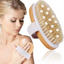 Naturalna Szczotka Do Masażu Ciała Na Sucho Mokro