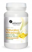 Naturalna witamina E octan d-alfa-tokoferylu 400 IU 100 kap || Aliness