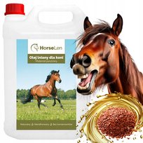 Naturalny Olej Lniany 4L Dla Koni Świeży Horselen Horselen