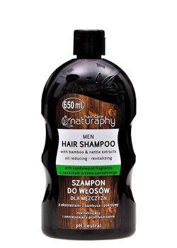 Naturaphy, szampon do włosów dla mężczyzn z ekstraktem z bambusa i pokrzywy, 650 ml - Blux Cosmetics