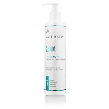 Naturativ, 360 AOX, mleczko do demakijażu do twarzy szyi i dekoltu, 250 ml - Naturativ