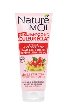 Nature Moi, odżywka do włosów farbowanych z Olejem z Pestek Winogron i Organiczną Czerwoną Porzeczką, 200 ml - Nature Moi