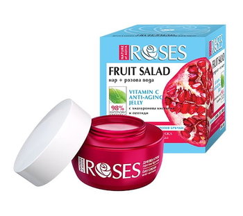 Nature of Agiva, Intensywnie przeciwzmarszczkowy krem w żelu z witaminą C, wodą różaną i granatem, 50 ml - Nature of Agiva