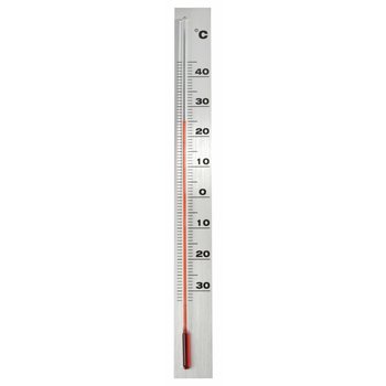 Nature Zewnętrzny termometr ścienny, aluminiowy, 3,8 x 0,6 x 37 cm - NATURE