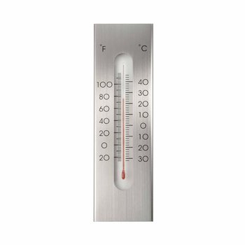 Nature Zewnętrzny termometr ścienny, aluminiowy, 7 x 1 x 23 cm - NATURE