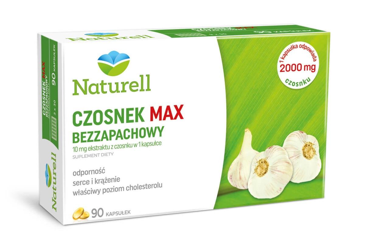 Фото - Вітаміни й мінерали Max Naturell Czosnek  Bezzapachowy, suplement diety, 90 kapsulek 