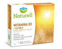 Naturell Witamina D3 + K2 Mk-7 60 Tabletek Do Ssania