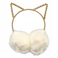 Nauszniki Zimowe Damskie Dziecięce Kot Kotek Uszy Opaska Ciepła Pluszowa