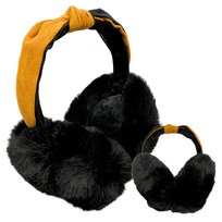 Nauszniki Zimowe Damskie Wstążka Pluszowe Ciepłe Składane Ocieplane