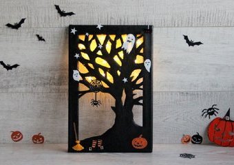 Nawiedzone drzewo - stwórz podświetlany obrazek na Halloween