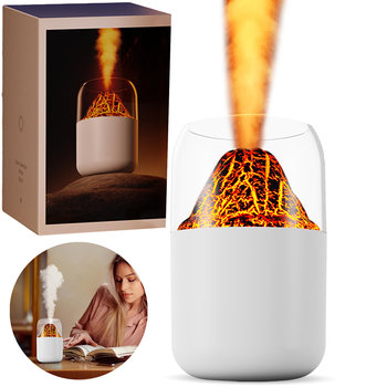 Nawilżacz powietrza Cronos Y10 Biały z efektem ognia RGB z funkcją aromaterapii - CRONOS