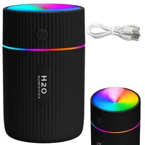 Nawilżacz Powietrza Dyfuzor Zapachowy Aromaterapia Lampka Nocna Inhalacja Czarny