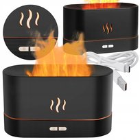 Nawilżacz Powietrza Dyfuzor Zapachowy Efekt Ognia Kominek Led Aromaterapia