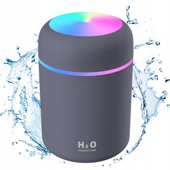 Nawilżacz Powietrza Dyfuzor Zapachowy H2O Lampka LED RBG Czarna - inna (Inny)
