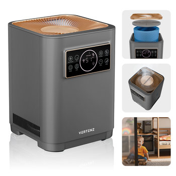 Nawilżacz powietrza ewaporacyjny Vertenz Mist 30, SMART, z higrostatem, 3 poziomy nawilżania, Timer, 3,5 L, cichy tryb Sleep, Gun Metal - Vertenz