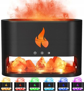 Nawilżacz Powietrza Kominek Lampka Nocna Efekt Płomienia Led Dyfuzor Sól - Ruhhy