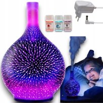 Nawilżacz Powietrza Lampka 3D Nocna Kolorowa Dyfuzor Zapachowy Aromaterapia