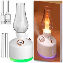 NAWILŻACZ POWIETRZA ULTRADŹWIĘKOWY VINTAGE RETRO LAMPKA NOCNA AKUMULATOR