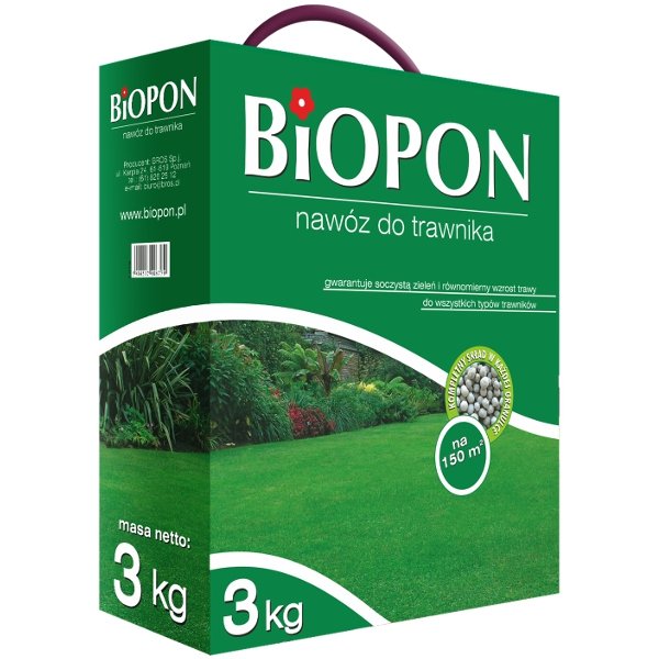 Nawóz do trawnika, granulat BROS Biopon, 3kg