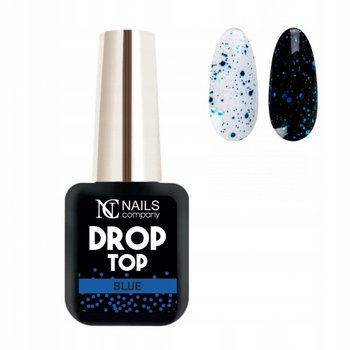 NC Nails, Lakier hybrydowy Top Drop Blue, 6 ml - NC Nails