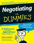 Negotiating for Dummies, 2nd Edition  (Foreword By David Frohnmayer, President, University of Oregon) - Donaldson Michael C.