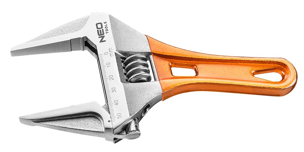 NEO TOOLS, Klucz nastawny krótki 185 mm, zakres 0-53 mm, 03-022