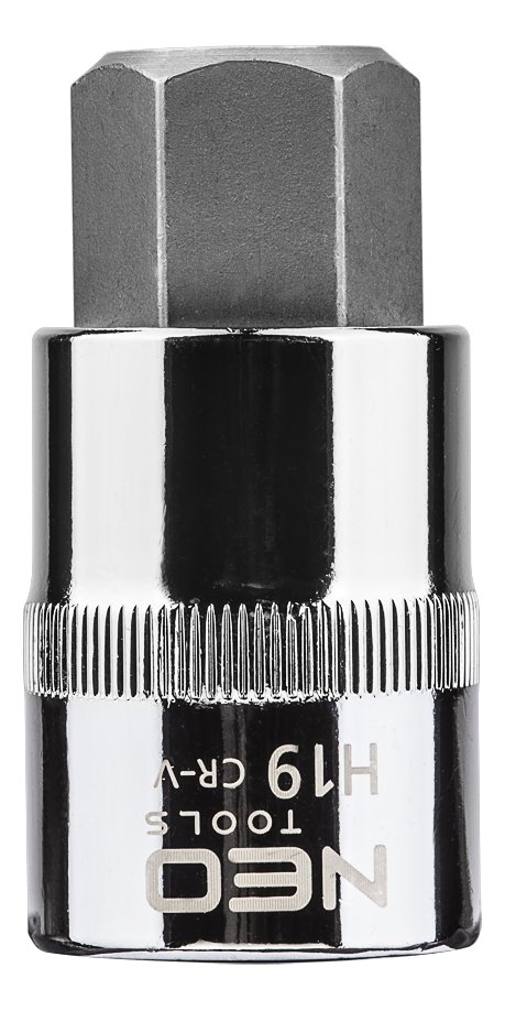 NEO TOOLS, Końcówka sześciokątna na nasadce 1/2', H19 x 55 mm, 08-778