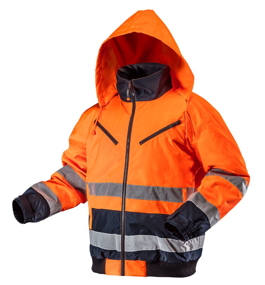 NEO TOOLS, Kurtka robocza ostrzegawcza ocieplana, pomarańczowa, rozmiar S, 81-711-S