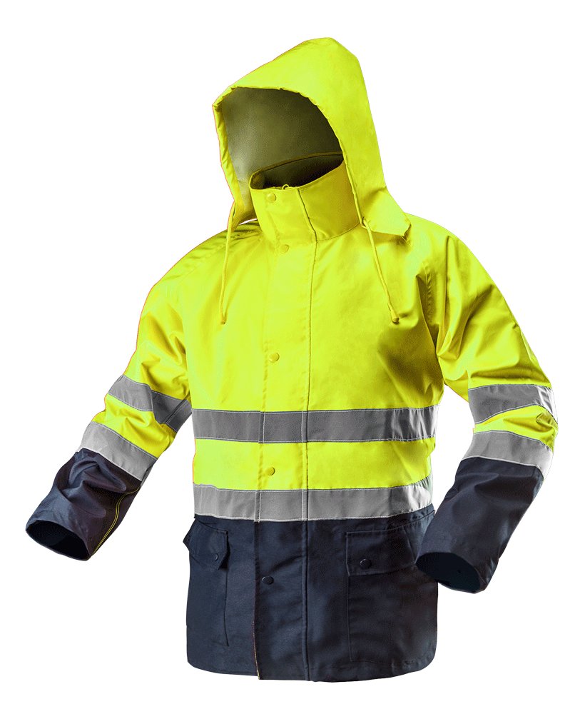 NEO TOOLS, Kurtka robocza ostrzegawcza wodoodporna, żółta, rozmiar XXL, 81-720-XXL