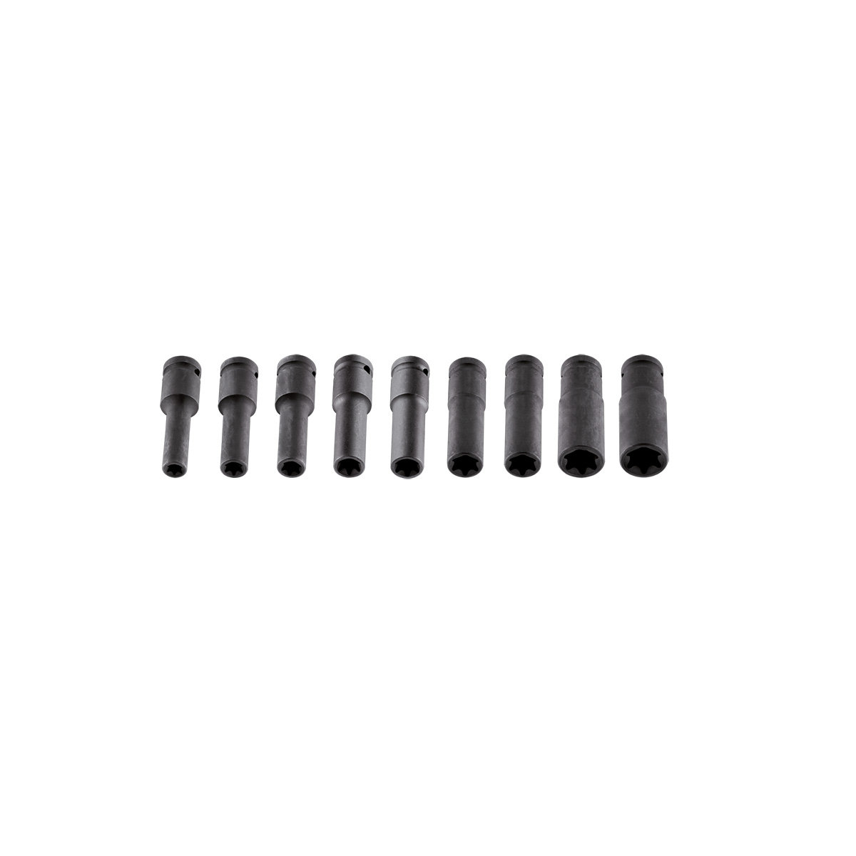NEO TOOLS, Nasadki udarowe 1/2', E10-E24, zestaw 9 szt., CrMo, 12-110