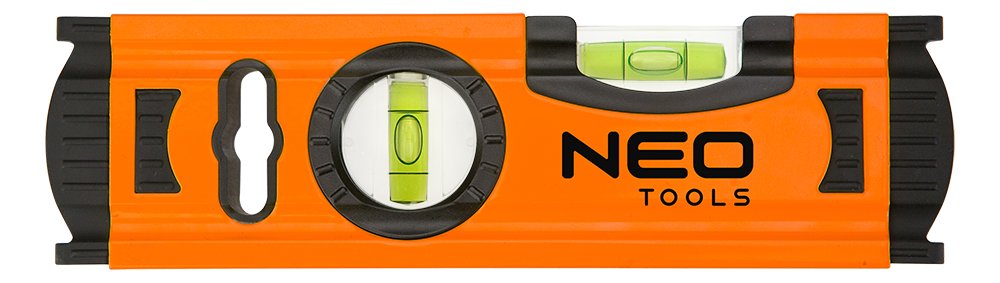 NEO TOOLS, Poziomnica aluminiowa 20 cm, 2 libelle, 71-030