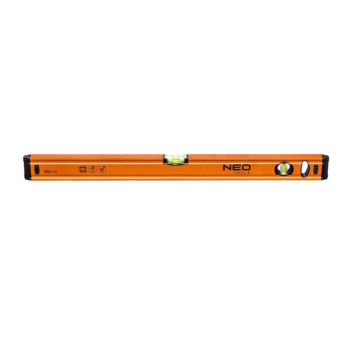 NEO TOOLS, Poziomnica aluminiowa 60 cm, 2 libelle, 71-062