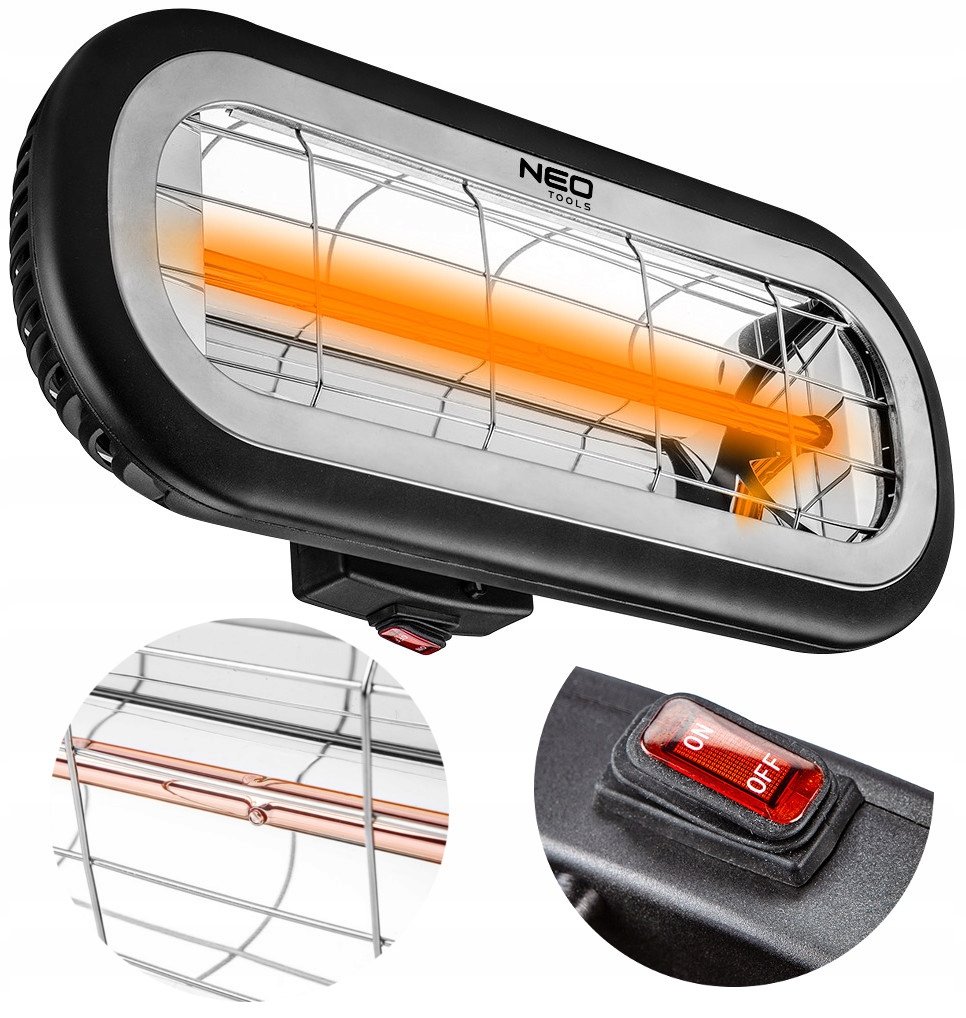 NEO TOOLS, Promiennik 2000W, IP65, element grzejny low glare amber lamp, 90-032