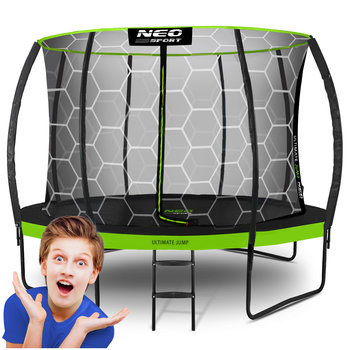 Neo-Sport, Trampolina ogrodowa dla dzieci Premium z siatką wewnętrzną, 374 cm 12 ft - Neo-Sport