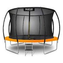 Neo-Sport, Trampolina ogrodowa z siatką wewnętrzną i drabinką, 12 ft/374 cm
