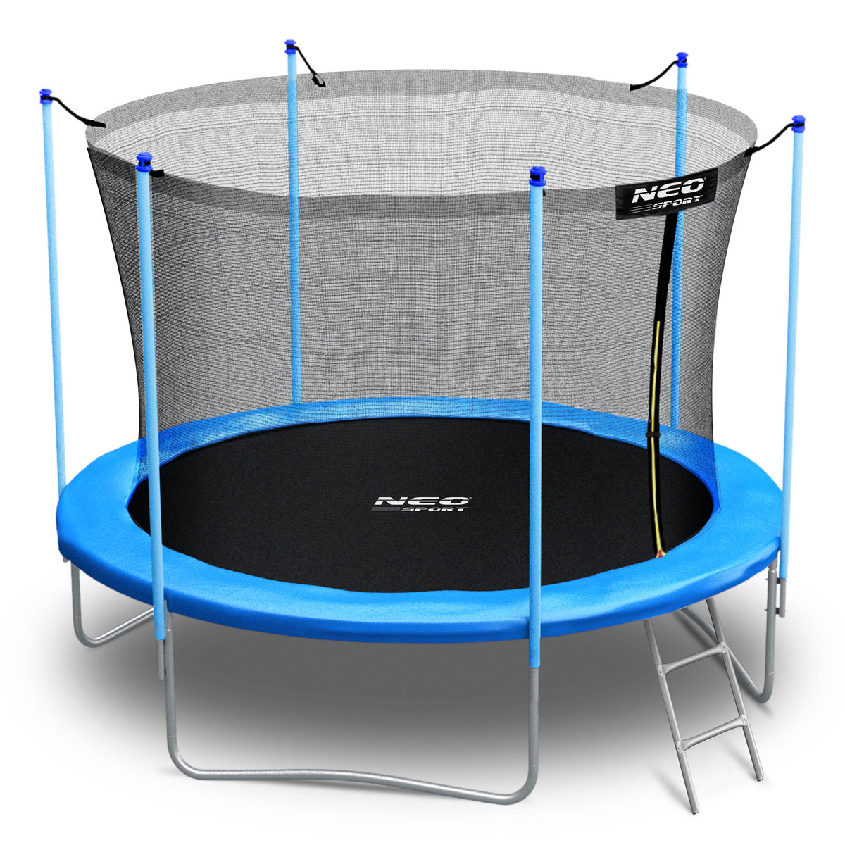 Neo-Sport, Trampolina ogrodowa z siatką wewnętrzną i drabinką, 6 ft/183 cm
