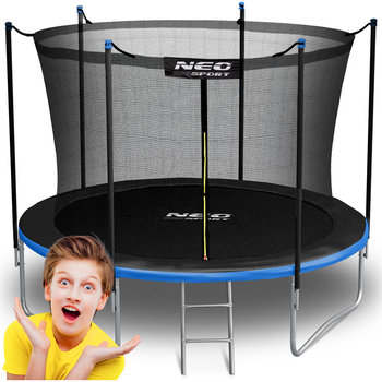 Neo-Sport, Trampolina ogrodowa z siatką wewnętrzną i drabinką, 6 ft/183 cm - Neo-Sport