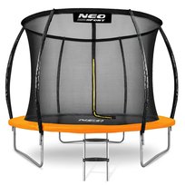Neo-Sport, Trampolina ogrodowa z siatką wewnętrzną i drabinką, 8 ft/252 cm