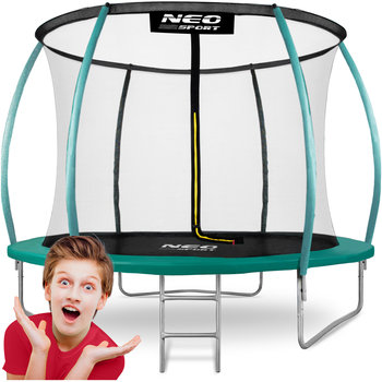 Neo-Sport, Trampolina ogrodowa z siatką wewnętrzną i drabinką, 8 ft/252 cm - Neo-Sport