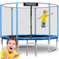Neo-Sport, Trampolina ogrodowa z siatką zewnętrzną i drabinką, 10 ft/312 cm
