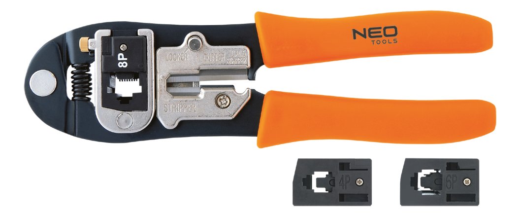 NEO TOOLS, Szczypce do końcówek telefonicznych 4P, 6P, 8P, 01-501